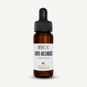 REBELX Anti-Redness Phyto Serum in amber glass dropper bottle, 0.23 fl oz size