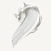 REBELX clear SPF sunscreen texture showing white cream with smooth, lightweight consistency on white background