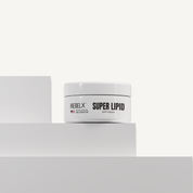 REBELX Super Lipid Soft Cream moisturizer jar with white lid, 0.5 oz size