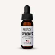 REBELX Supreme C vitamin C serum bottle with dropper - 10X Advanced Brightening System, 0.23 fl oz amber glass bottle