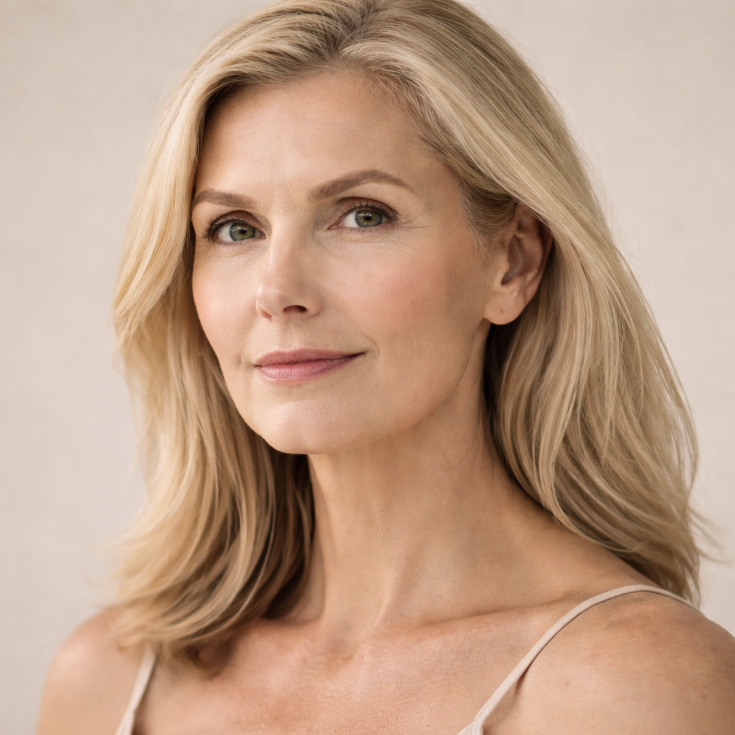 Confident mature woman with healthy-looking skin representing collagen renewal